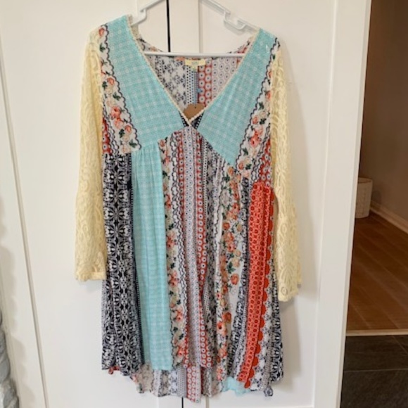 Kori Dresses & Skirts - Patchwork style short swing dress